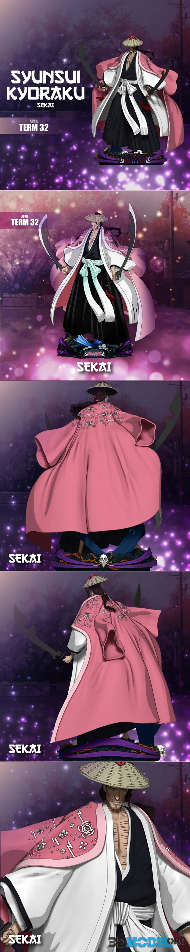 Sekai - Shunsui Kyoraku Statue and Bust – Printable