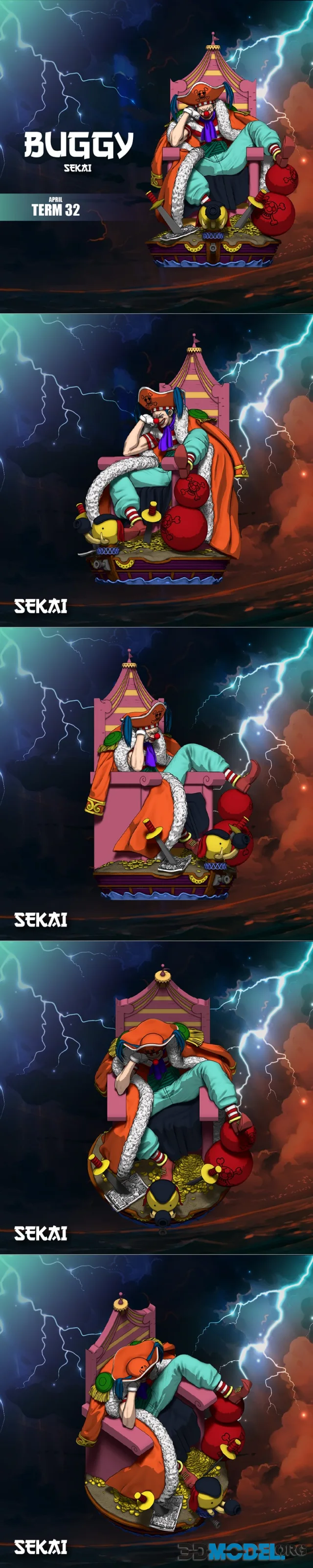 Sekai - Buggy Statue and Bust – Printable