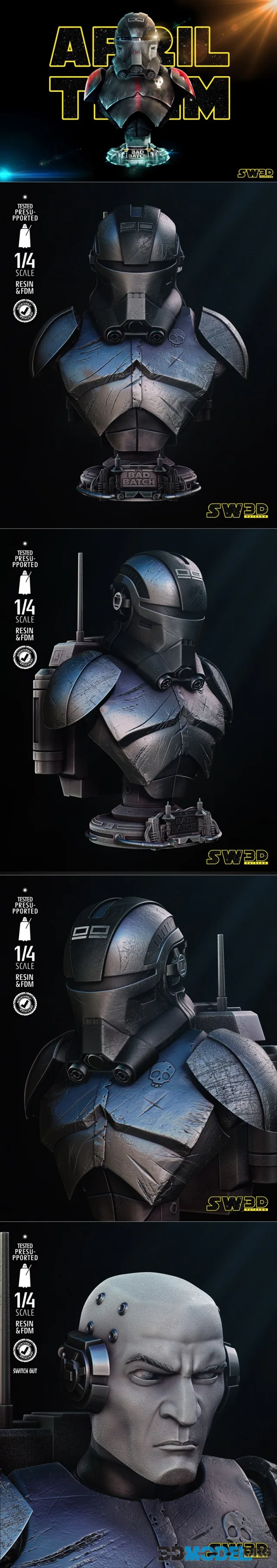 Star Wars - Echo Bust Portrait – Printable