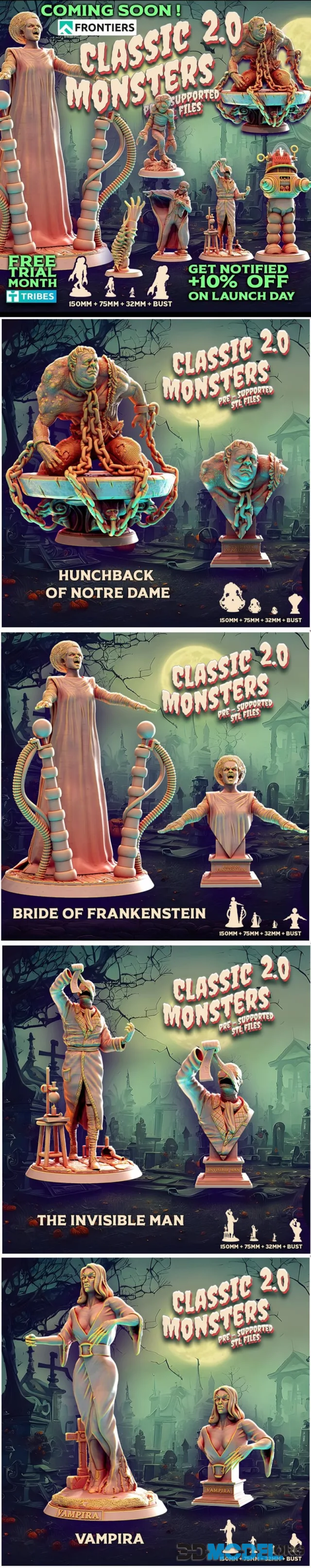 Heroes & Beasts - Classic Movie Monsters 2.0 – Printable