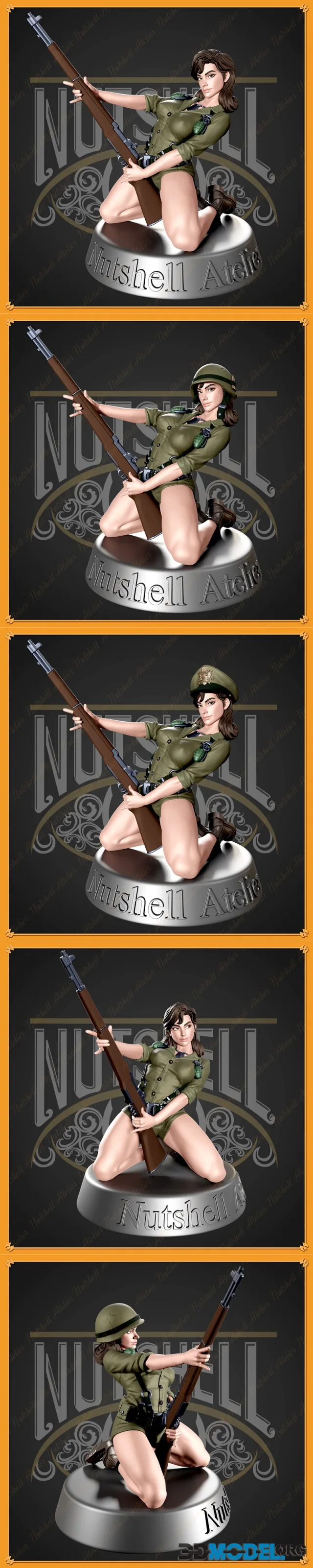 Nutshell Atelier - Waifu WW2 pin up – Printable