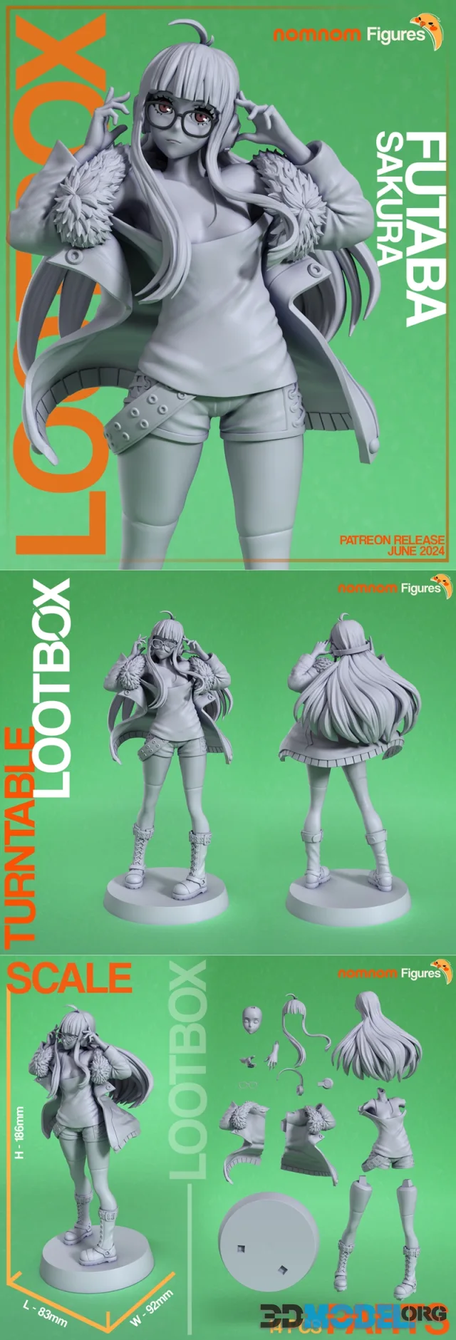Nomnom Figures - Futaba Sakura - Persona 5 – Printable