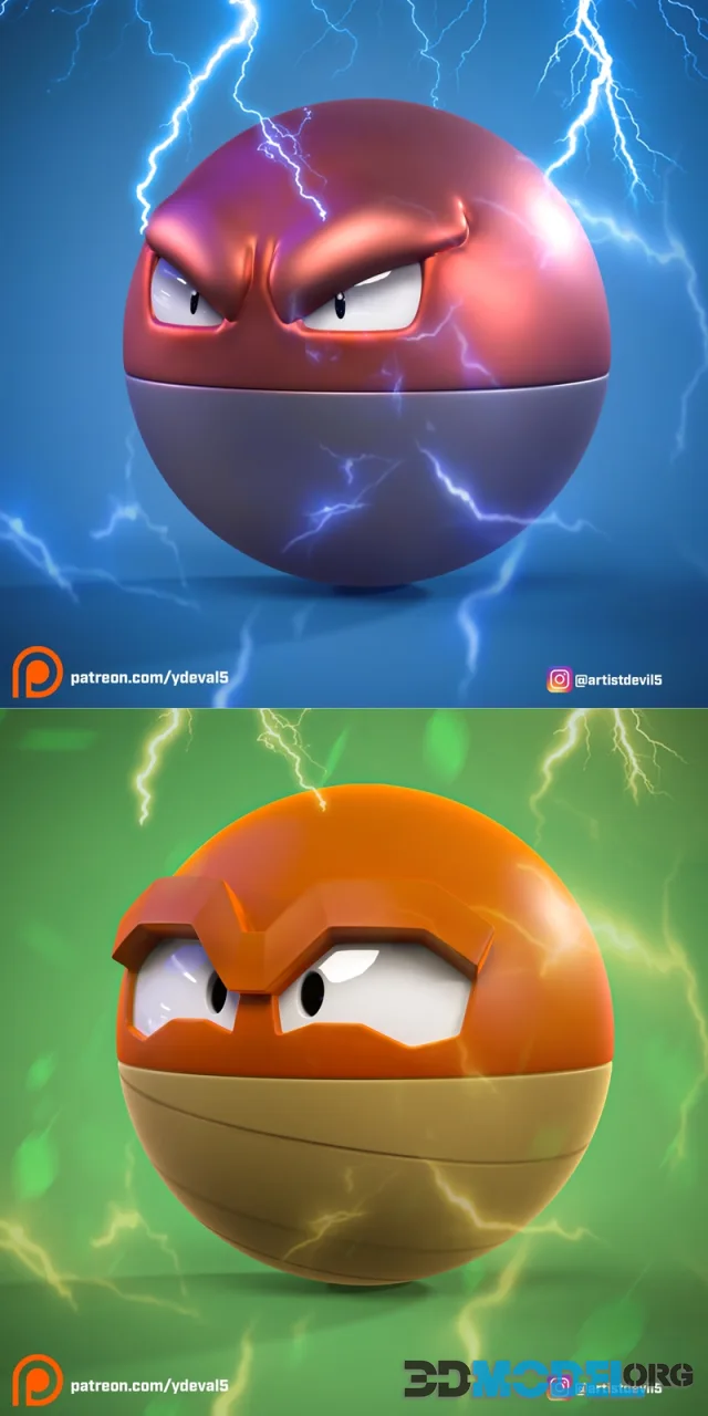 Ydeval - Voltorb and H Voltorb (Hisuian) – Printable