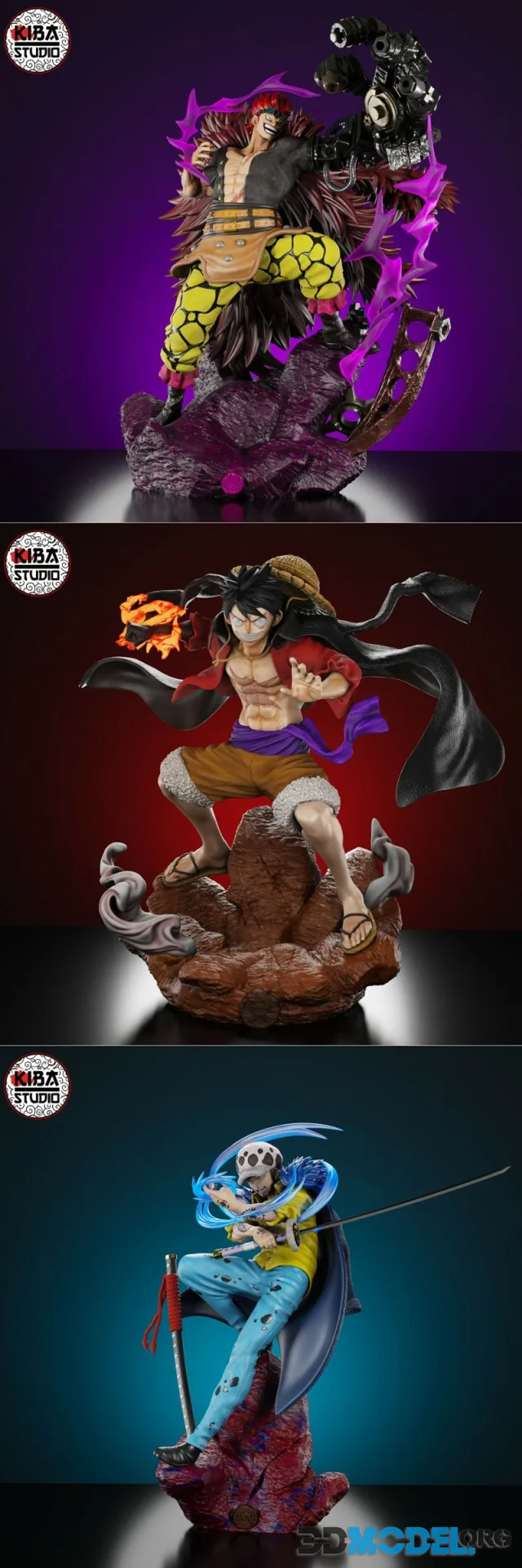 Kiba Studio - Eustass Kid and Monkey D. Luffy and Trafalgar D. Law – Printable