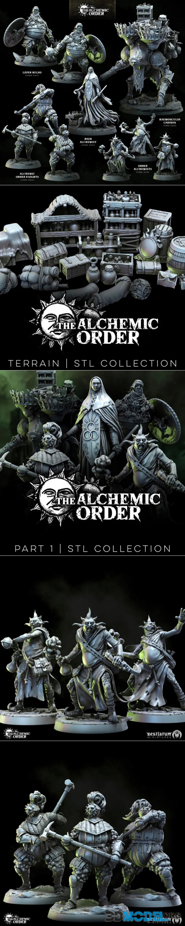 Bestiarum Miniatures - Alchemic Order-Part 1 May 2024 – Printable