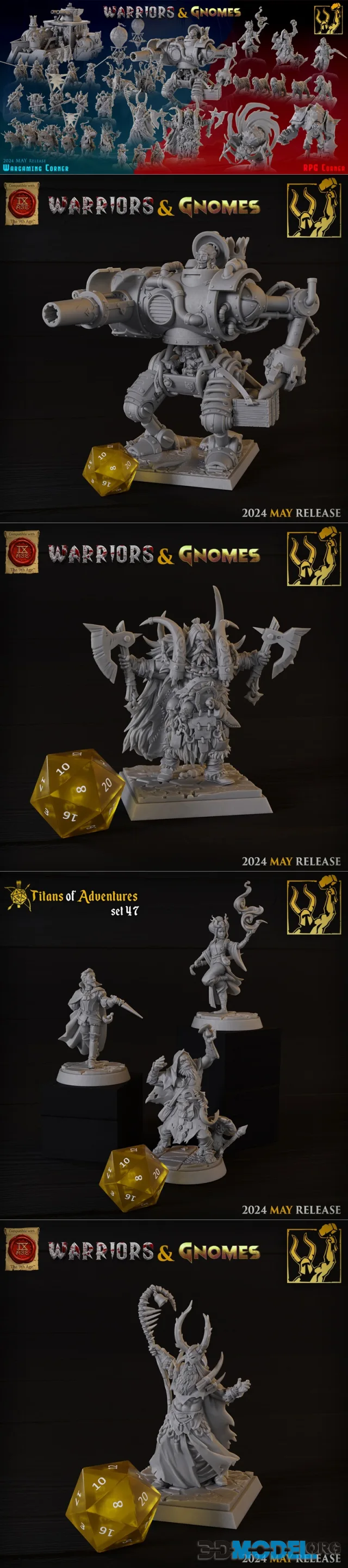 Titan Forge - Warriors & Gnomes Vol2 May 2024 – Printable