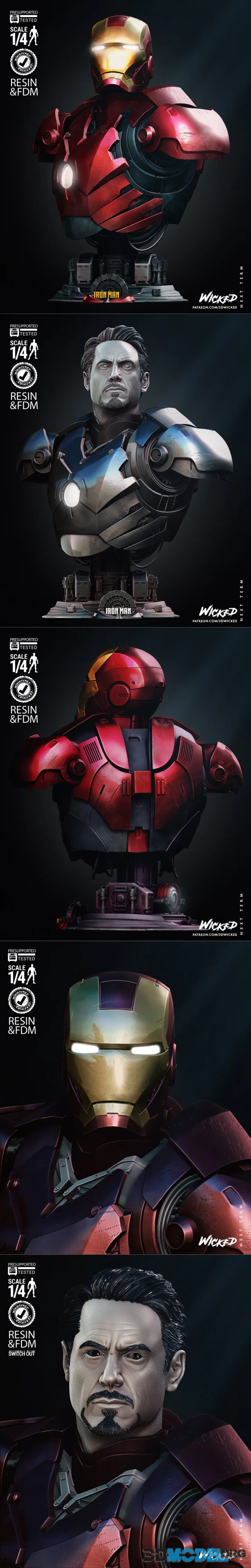 WICKED - Ironman Bust Portrait – Printable