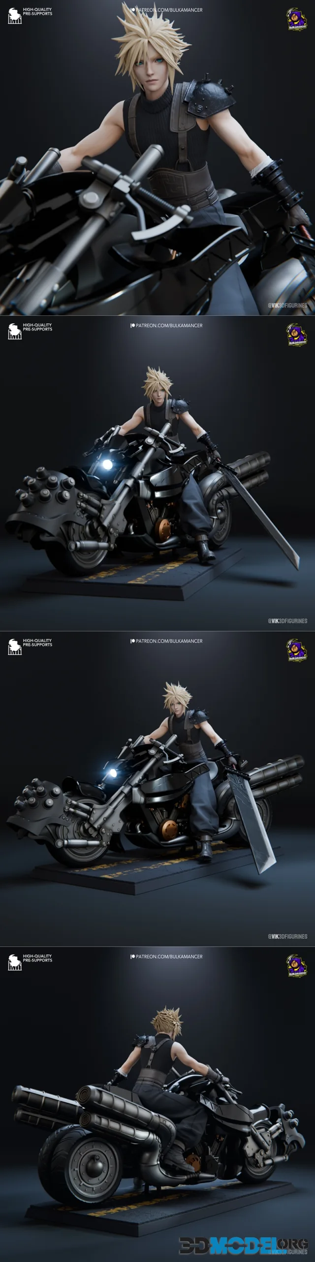 Bulkamancer Sculpts - Cloud - Final Fantasy VII – Printable