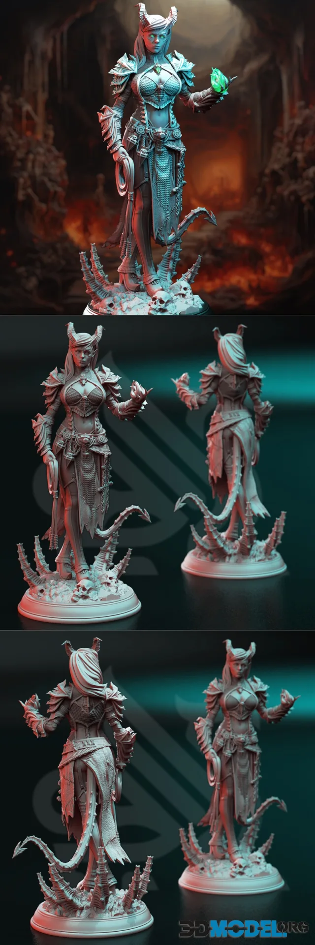 Tiefling Fiend Warlock - Skardi of the Third – Printable