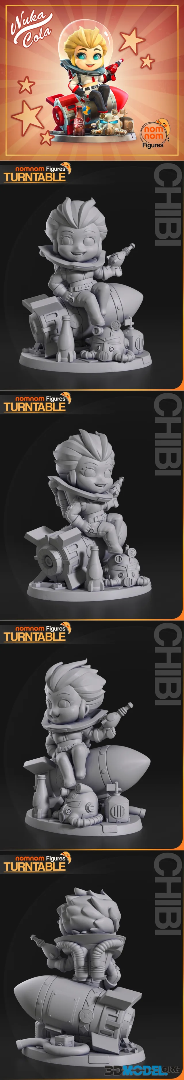 Nomnom Figures - Chibi Nuka Girl from Fallout 4 – Printable