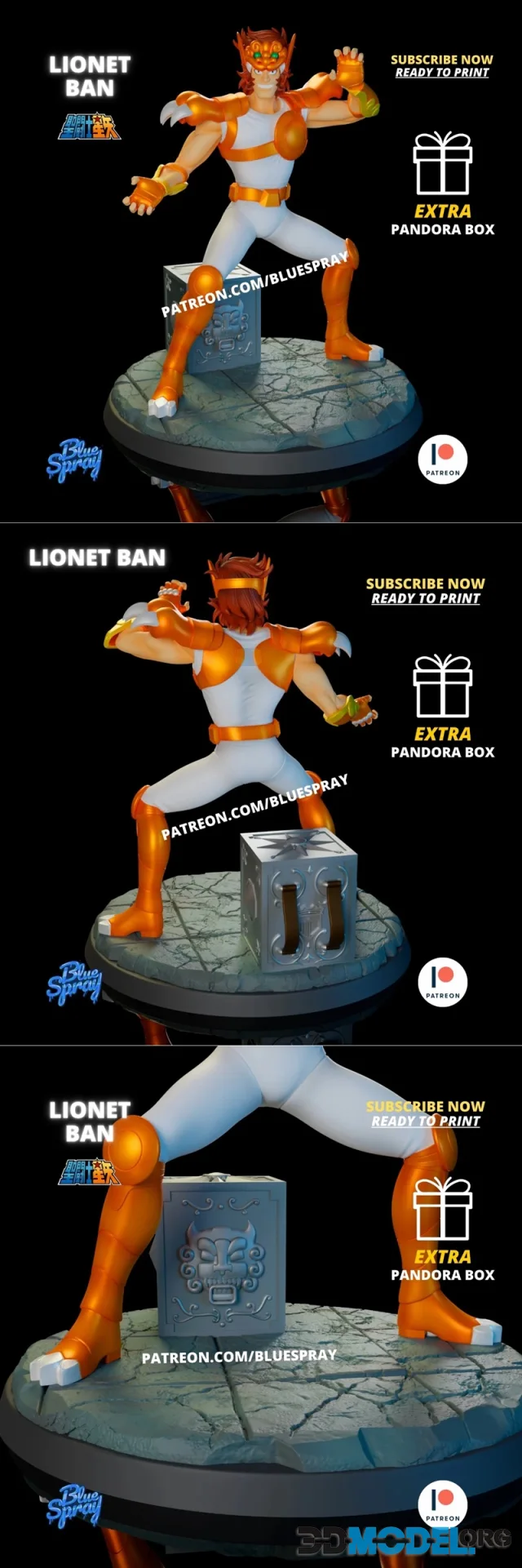 Blue Spray - Lionet Ban Presupported – Printable