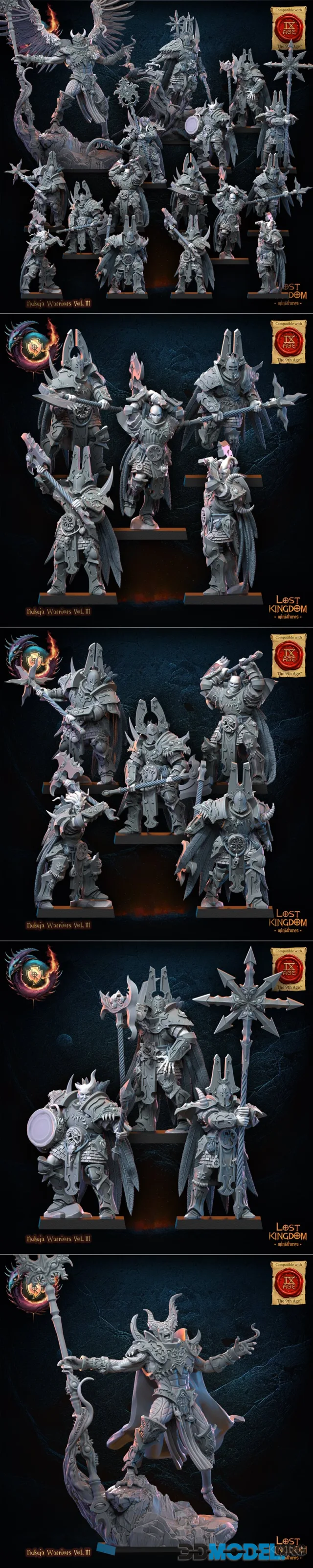 Lost Kingdom Miniatures - Nukuja Warriors Vol.3 April 2024 – Printable