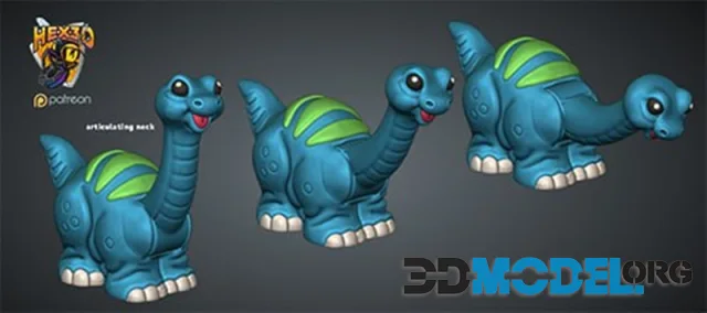 Hex3D - Bronty Dinosaur – Printable