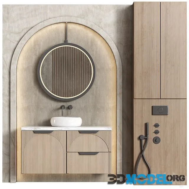 Bathroom furniture 003 in a modern minimalist style
