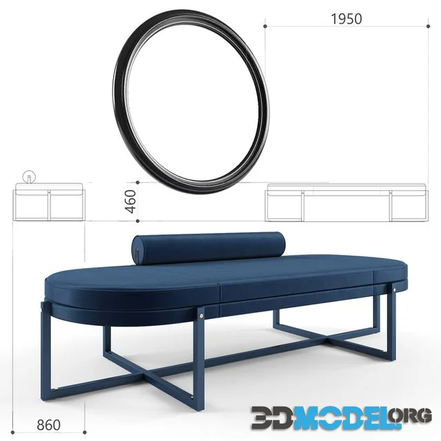 Bench Sigmund factory Arflex