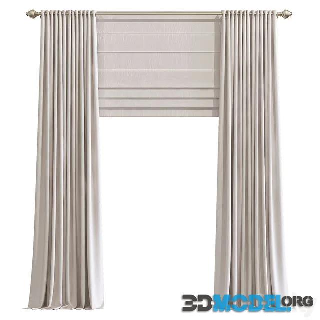 Curtain 871 with roman blinds