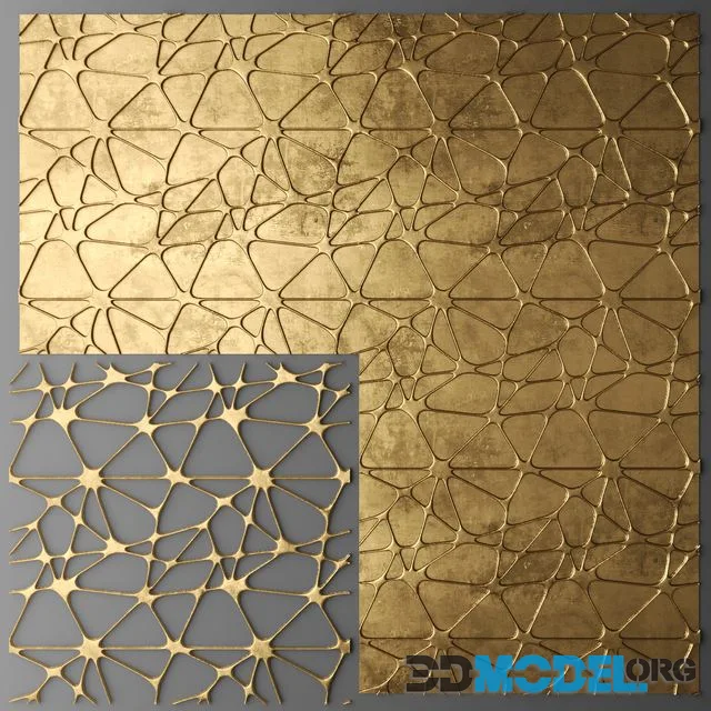 Decor. Panel. Lattice Gold