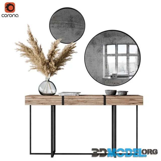 Decoration Set 03 pampas & Console