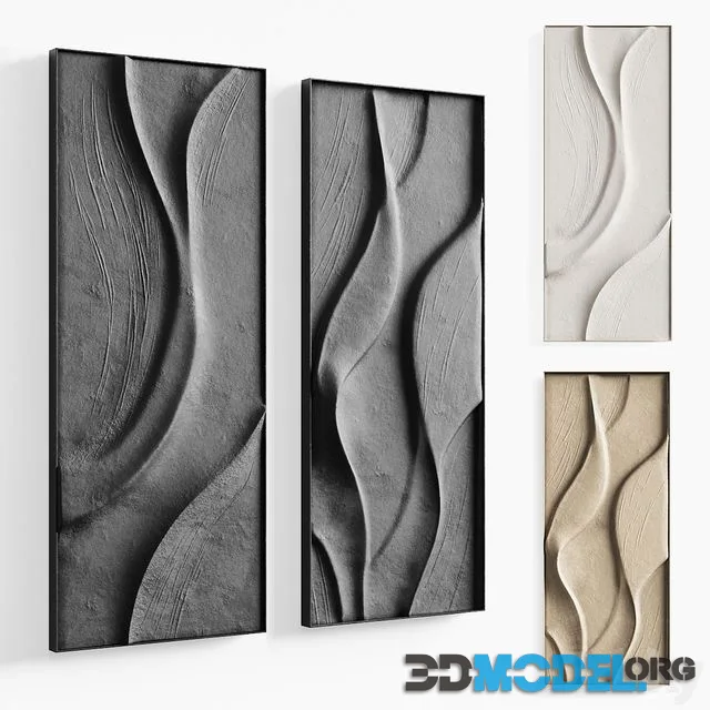 Folded wall art set 02 in three colors