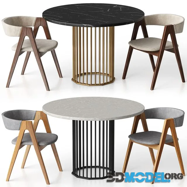 Kaede chair and Patrik dining table by R-Home
