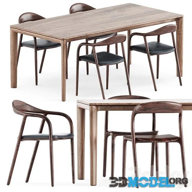 Neva Chairs and Neva Table by Artisan