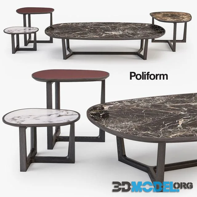 Poliform Tridente coffee tables set