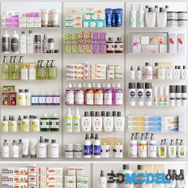 Showcase in a pharmacy with cosmetics 5