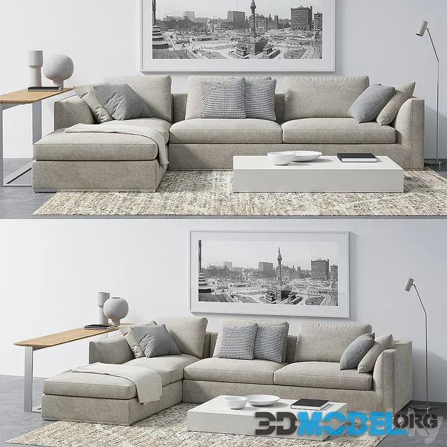 Sofa Richard B & B Italia (2100x3000x 770 mm)