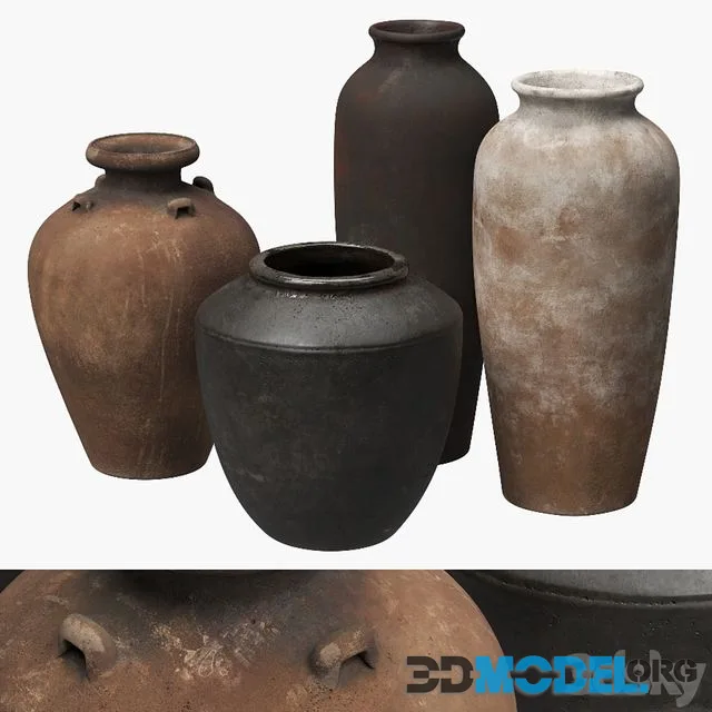 Tall ceramic vases