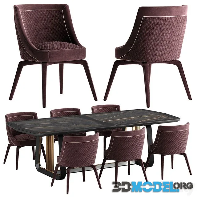 Vittoria Frigerio Perla chair Arquis table set