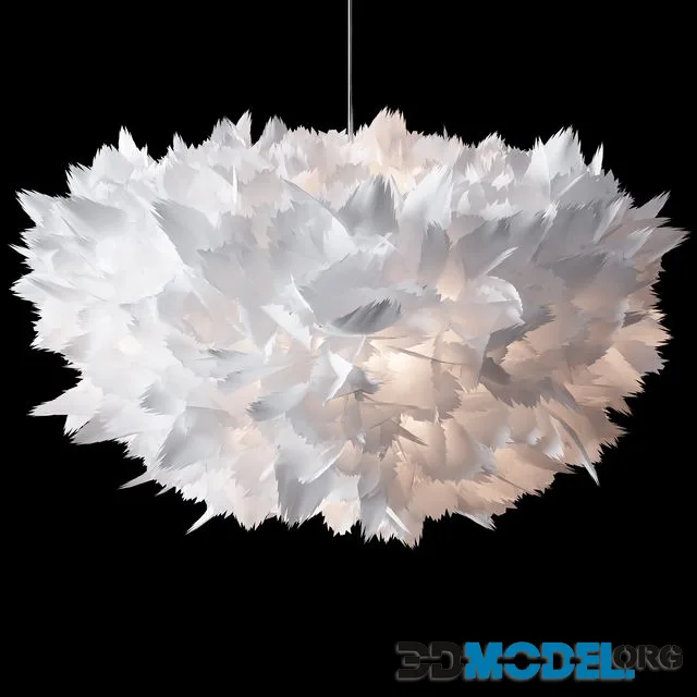 White feather chandelier
