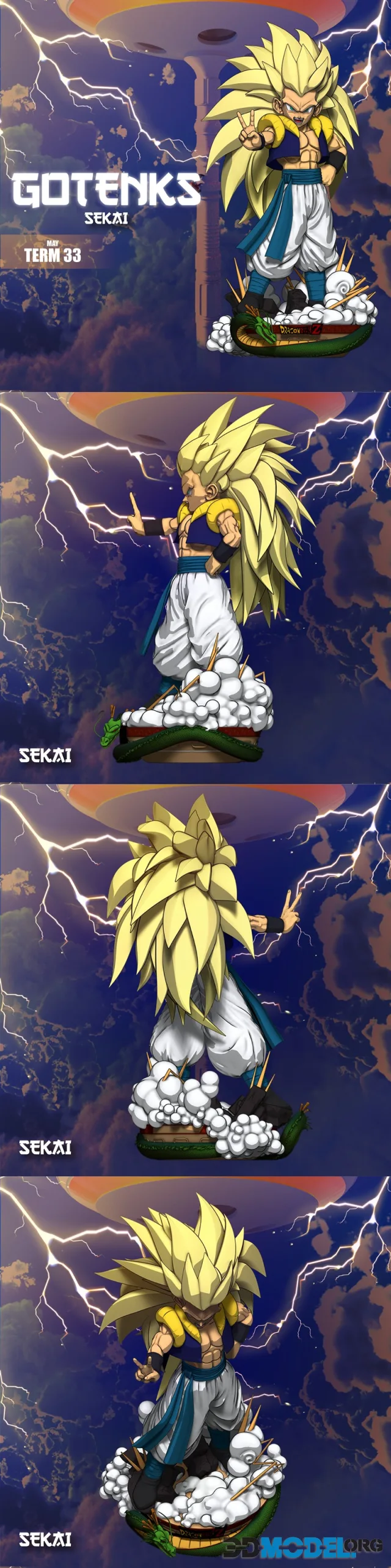 Sekai - Gotenks Sculpture and Bust – Printable