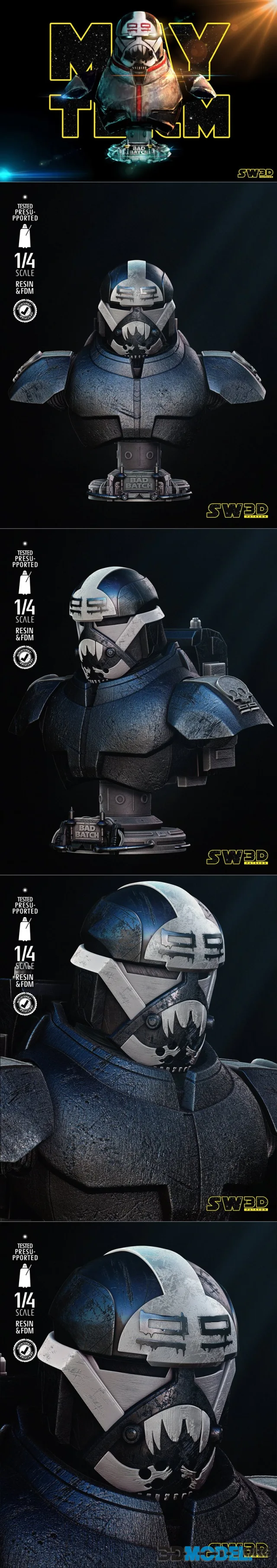 SW3D - Wrecker Bust Portrait – Printable