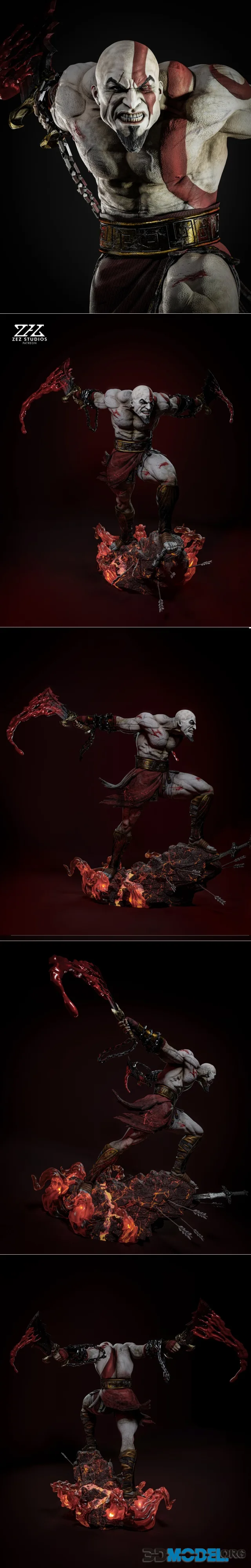 ZEZ Studios - Kratos Statue and Bust – Printable