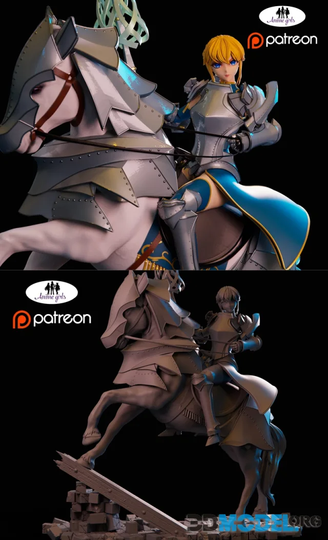Anime Girls - Artoria Pendragon (Lancer) – Printable