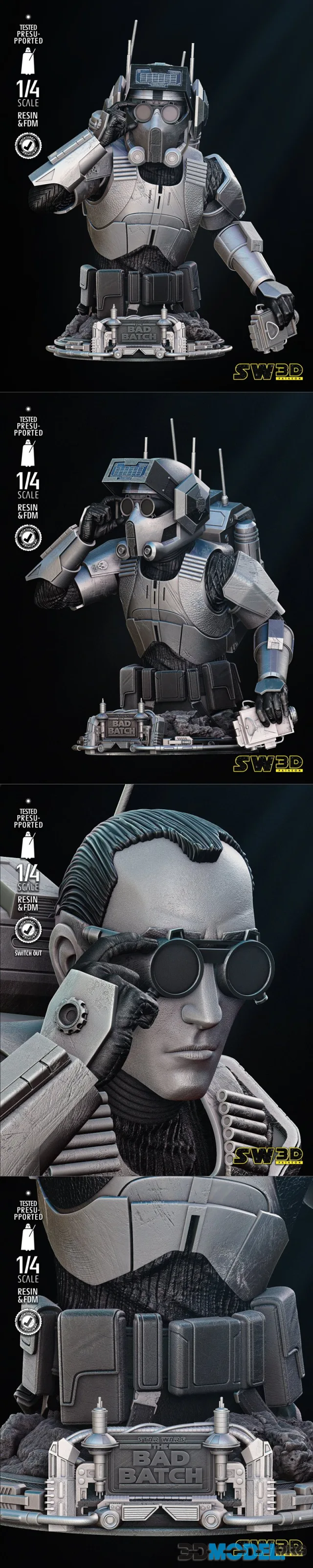 SW3D - Tech Bust – Printable