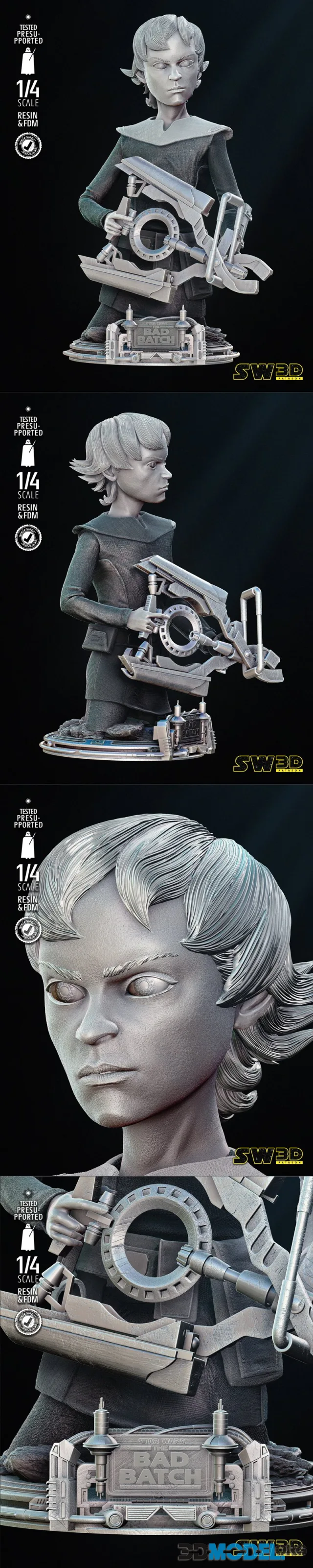 SW3D - Omega Bust – Printable