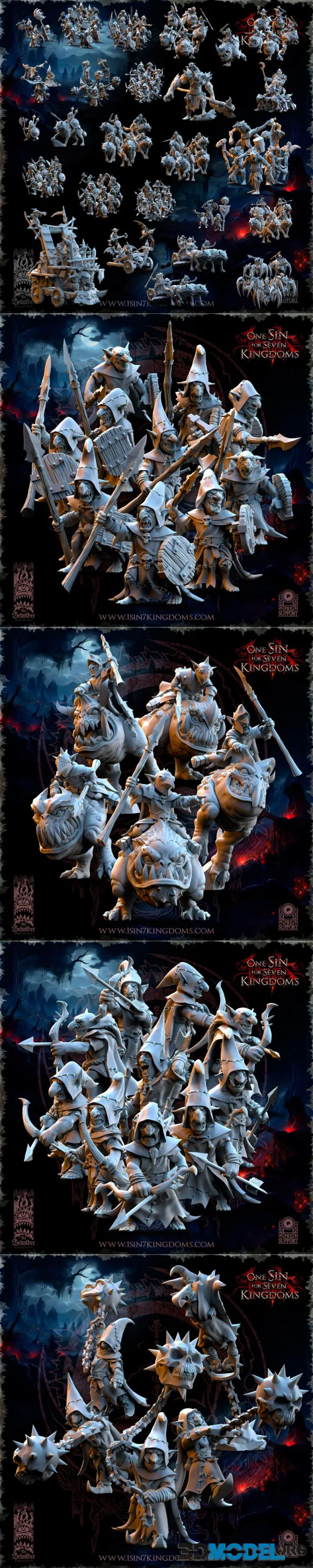The Beholder Miniatures - The Black Horde Goblins Batch – Printable