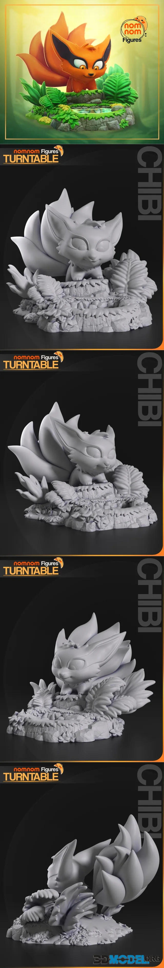 Nomnom Figures - Chibi Kurama from Naruto – Printable