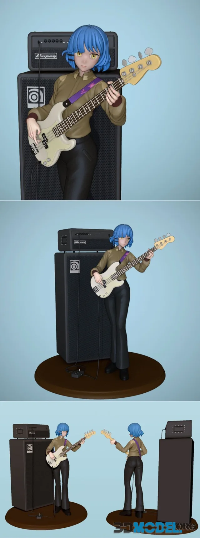Ryo from Bocchi the Rock – Printable