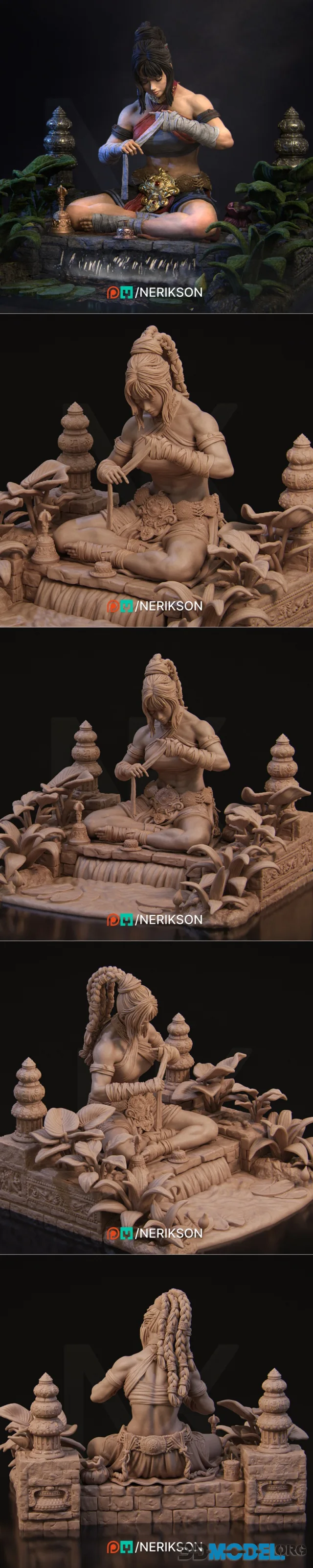 Nerikson - Jingwei the Monk Pose 02 – Printable