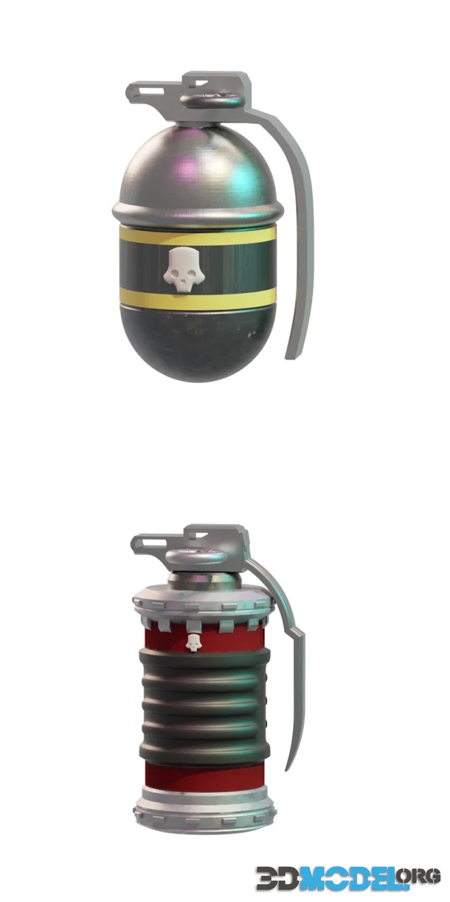 Helldivers 2 G-6 Frag Grenade and Helldivers 2 G-10 Incendiary Grenade – Printable