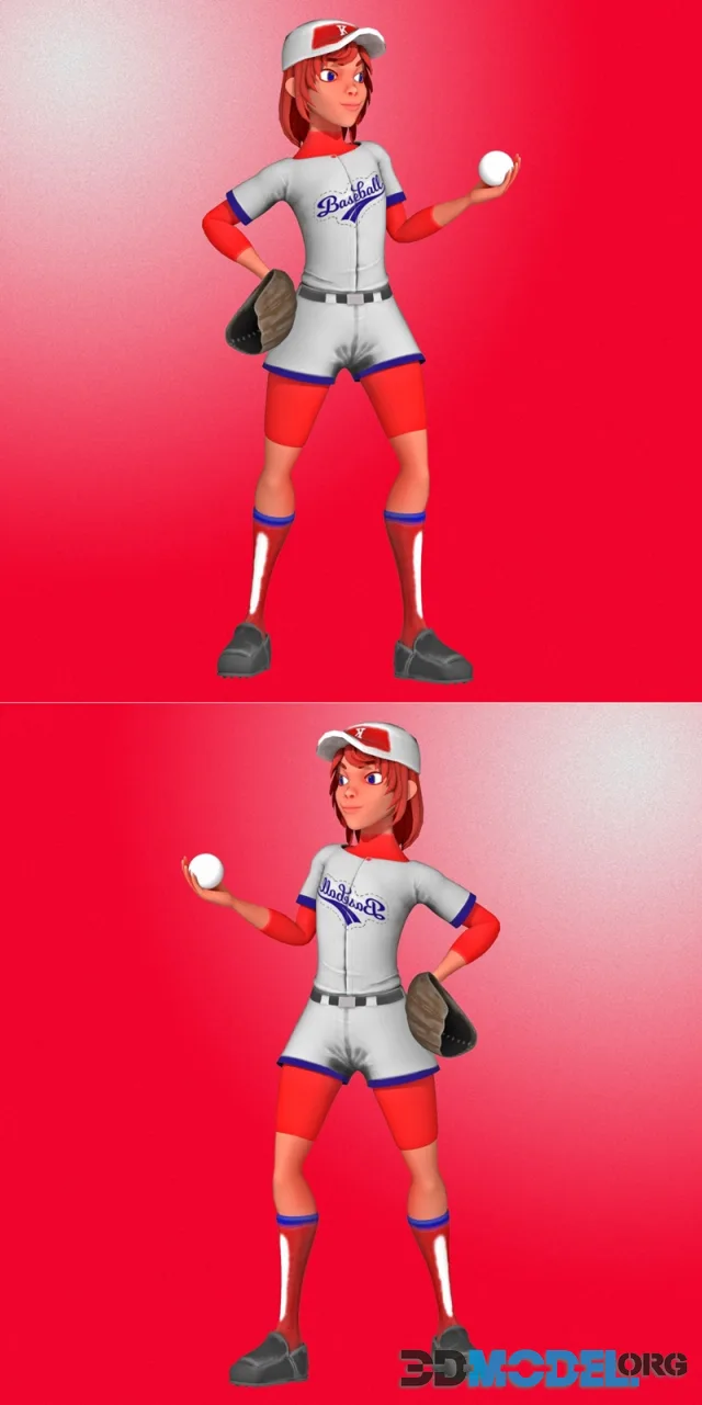 Girl Baseball Pitcher – Printable