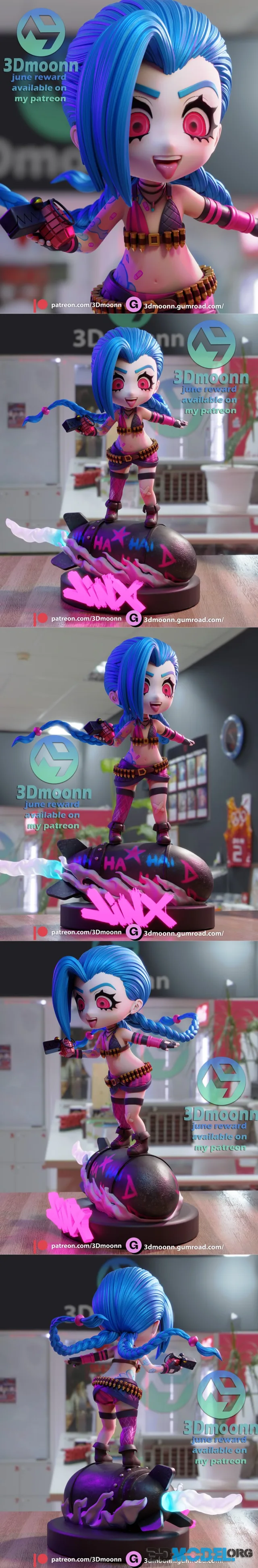 3Dmoonn - Jinx Chibi – Printable