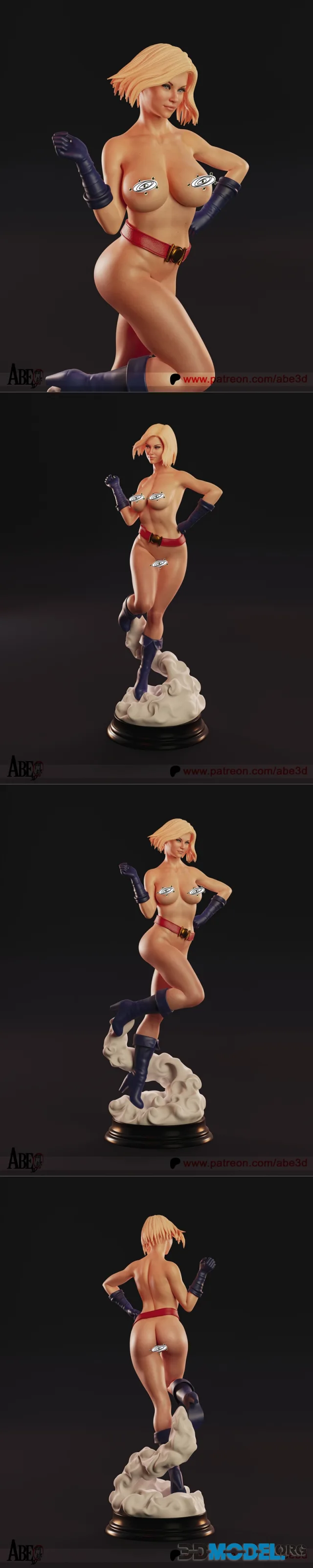 Abe3D - Powergirl NSFW Version – Printable