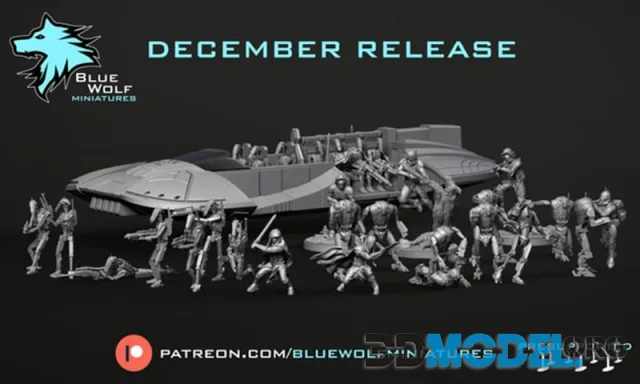 Blue Wolf Miniatures December 2023 – Printable