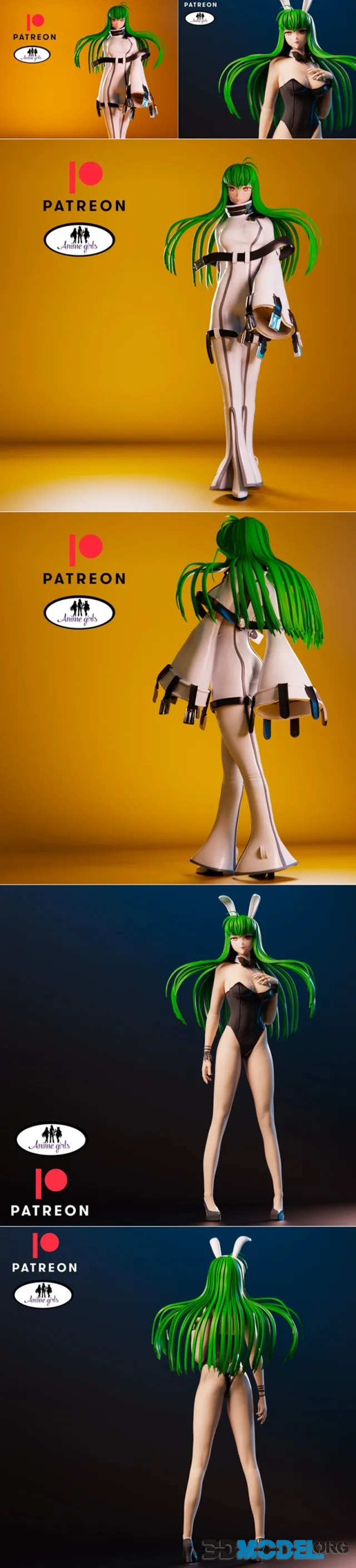 Anime Girls - C.C. Code Geas – Printable