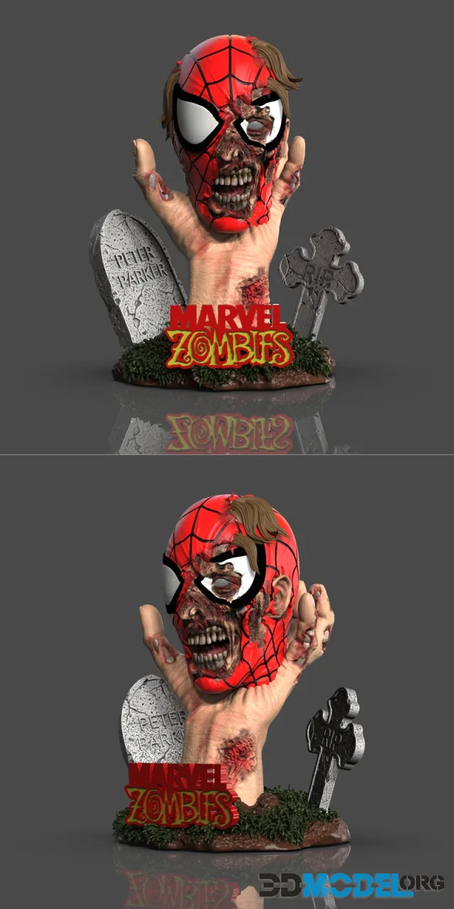 Zombie Spiderman Bust – Printable
