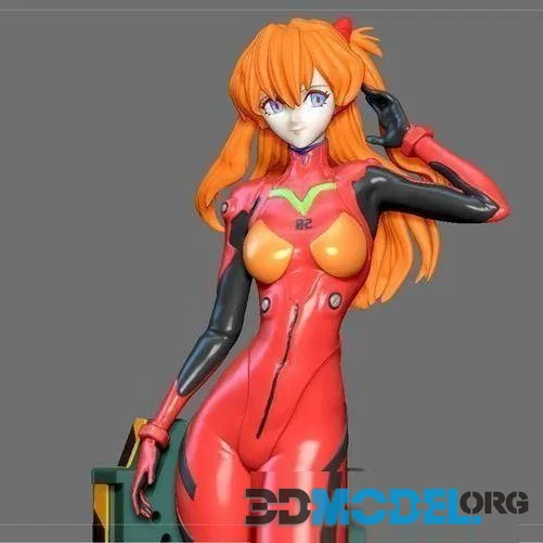 Asuka Plug Suit Evangelion Sexy Girl Statue Cute Pretty Anime Character