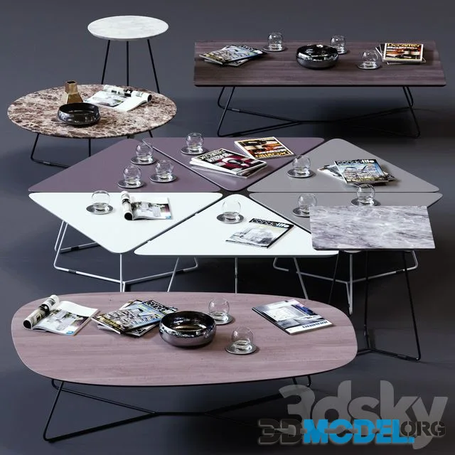 Ditre Italia Coffee Tables Set 02